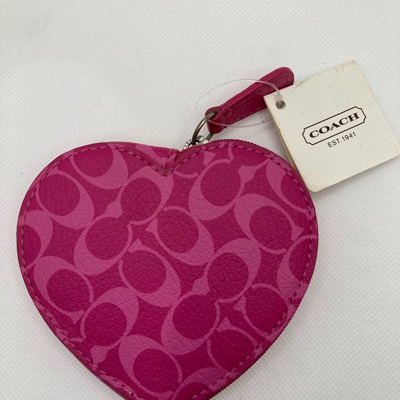 Coach Handbags - NWT Coach Pink Heart Coin Purse